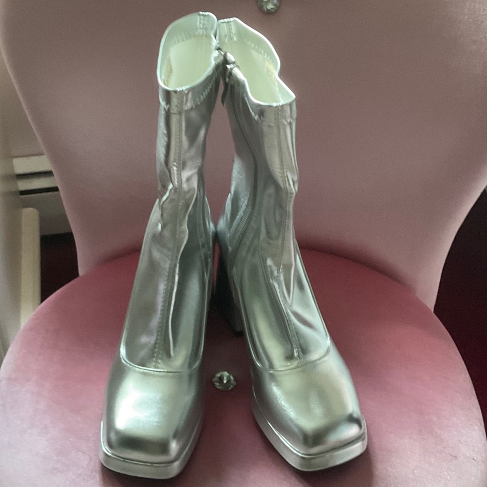 Silver Women's Boots